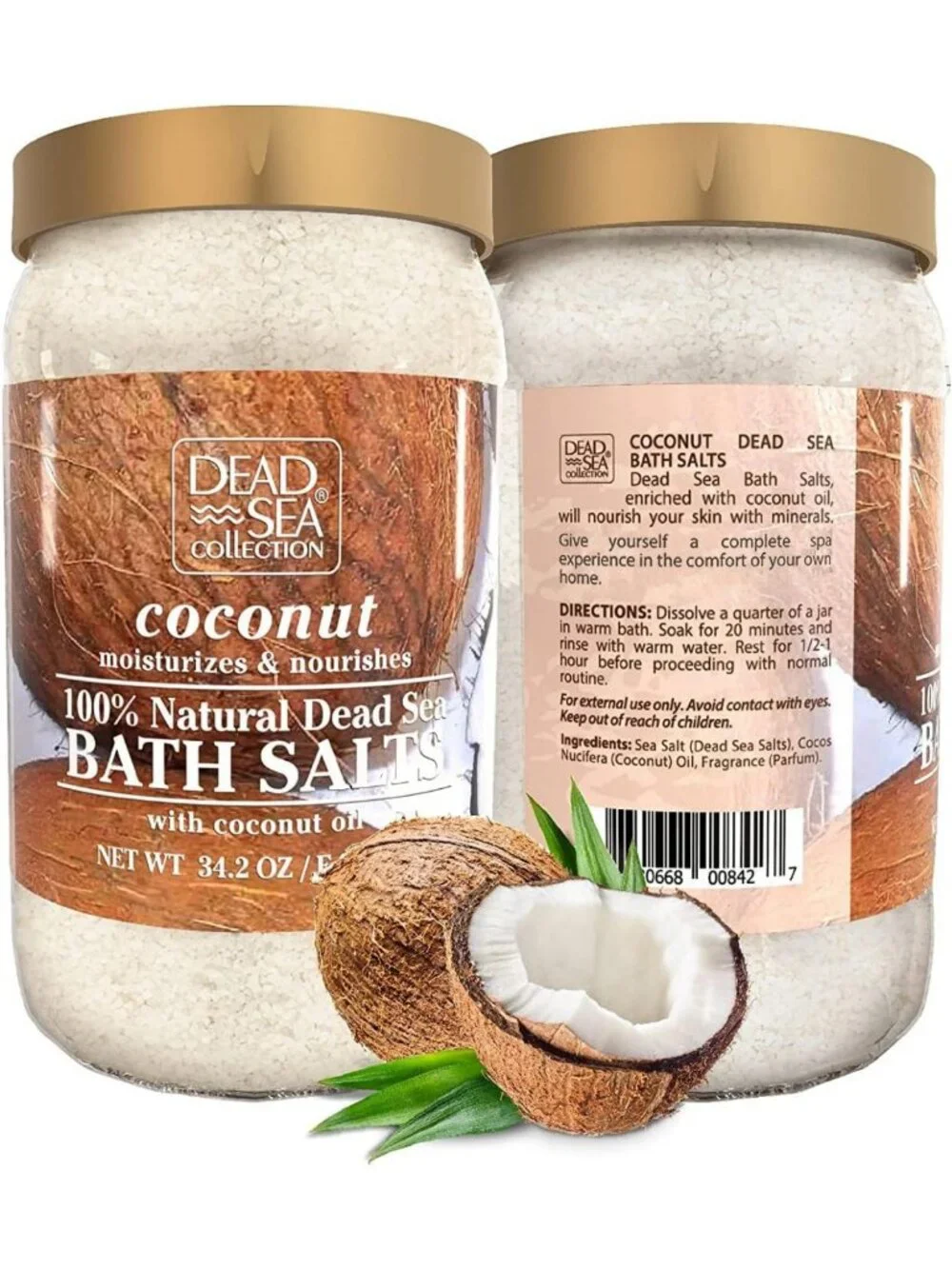 Nourishing Dead Sea Bath Salts with Coconut Oil – Soothing Skin & Muscle Relief